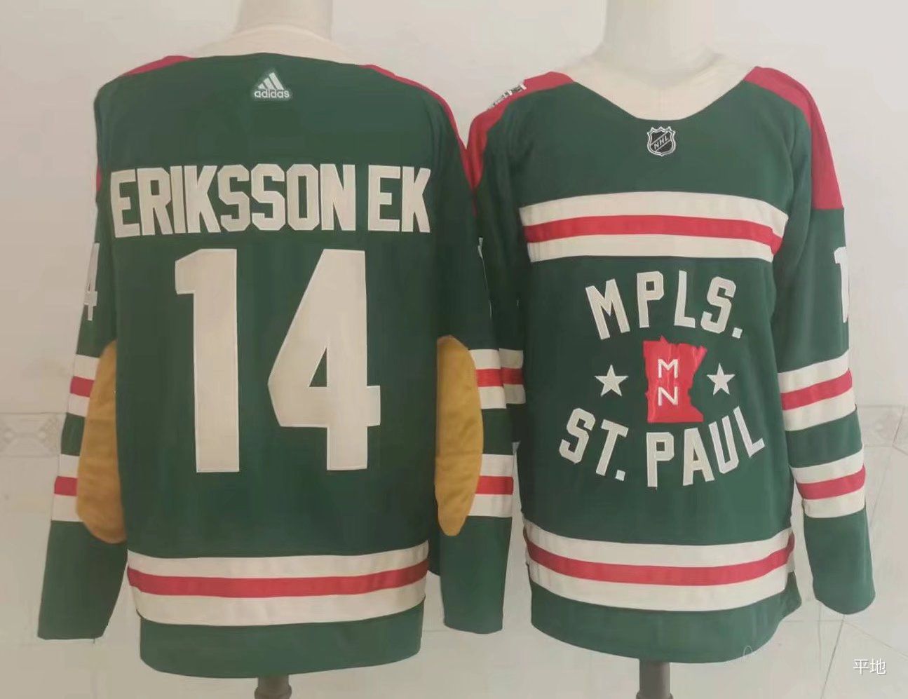 Men Minnesota Wild #14 Erikssonek Green Classic Edition 2022 Adidas NHL Jersey